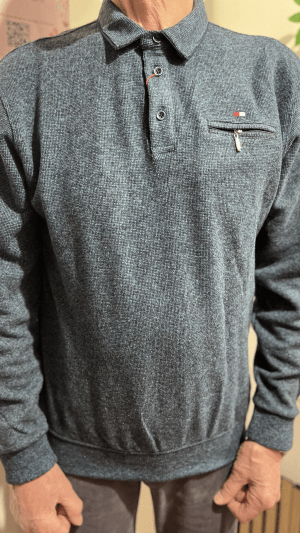 Sweter męski z kołnierzem
