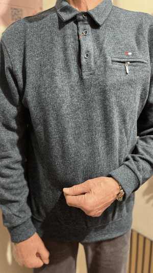 Sweter męski z kołnierzem